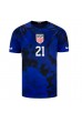 Verenigde Staten Timothy Weah #21 Voetbaltruitje Uit tenue WK 2022 Korte Mouw